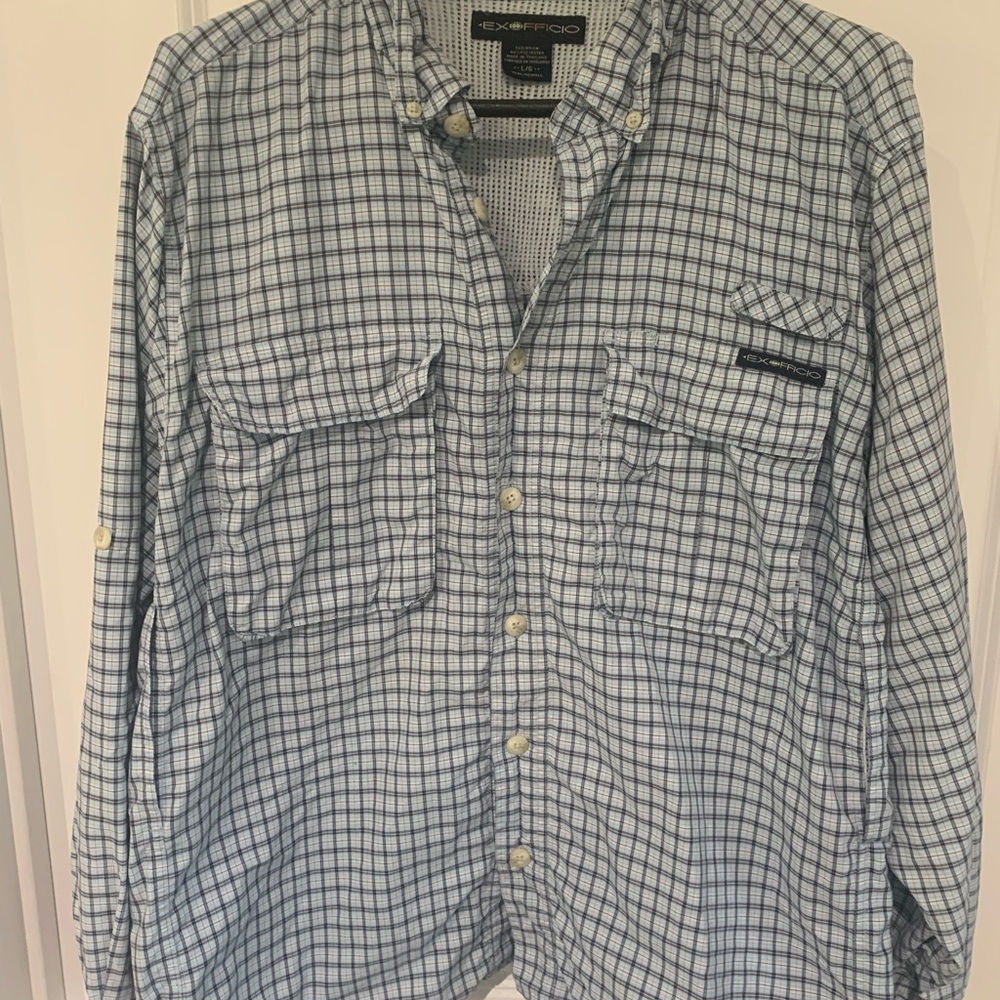 Columbia Men's Blue Plaid Shirt A11